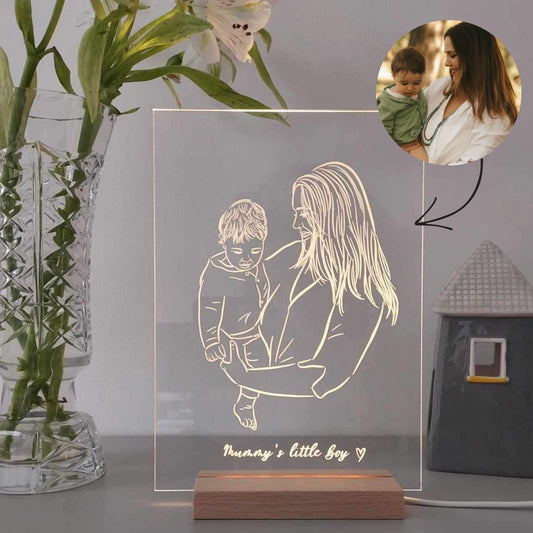 Custom Portrait USB Light Acrylic Plaque