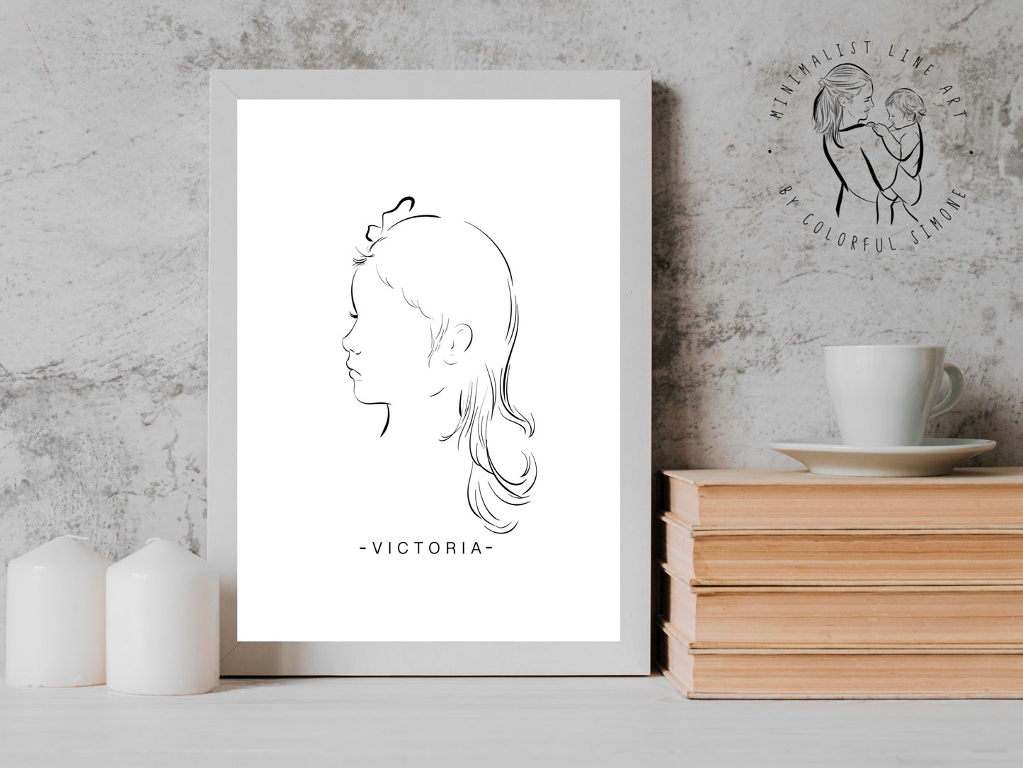 Custom Child Profile Silhouette Portrait