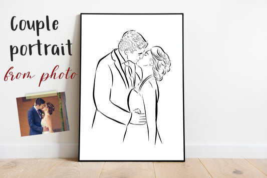 Custom Couple Portrait From Photo