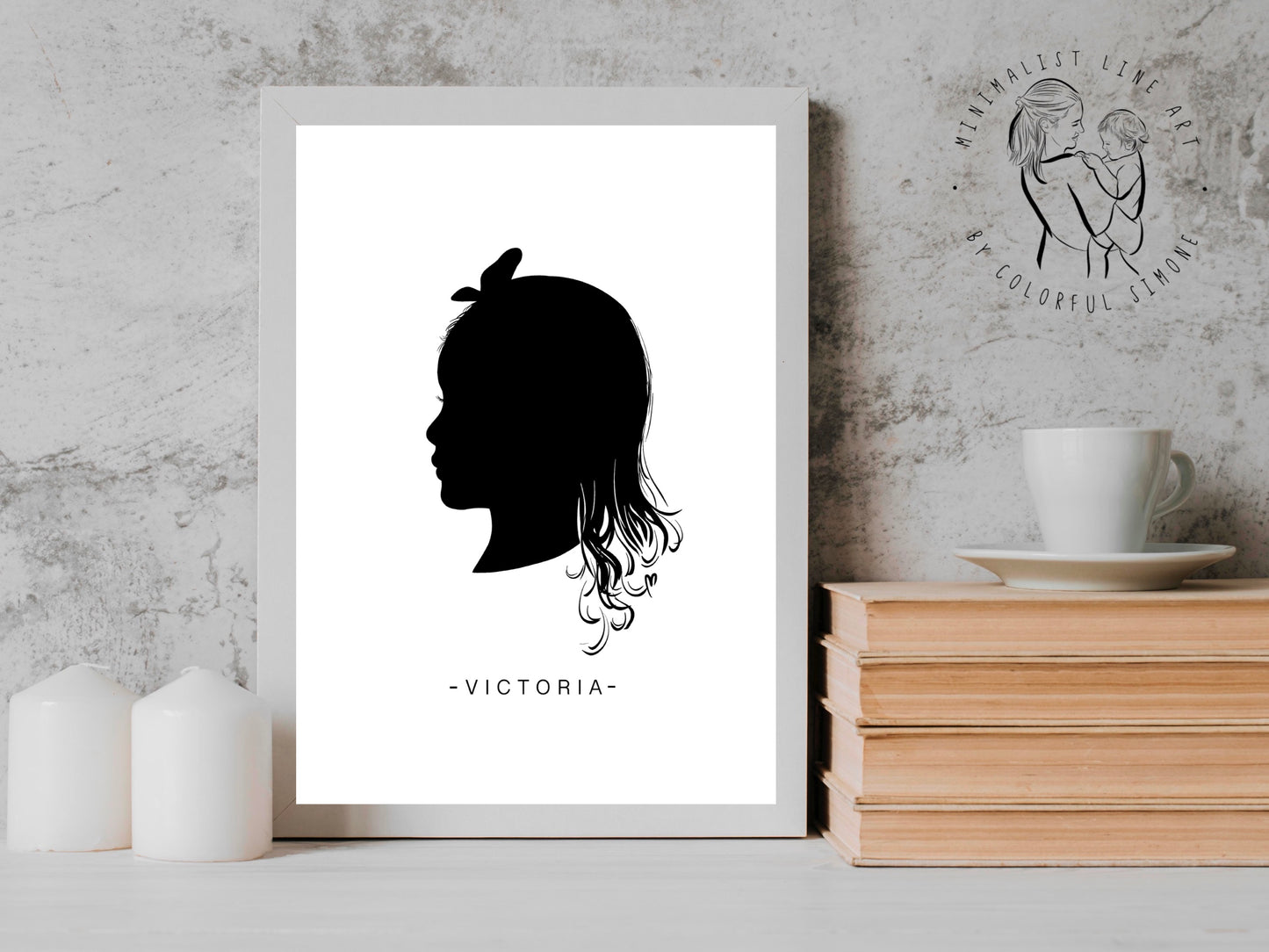 Custom Child Profile Silhouette Portrait