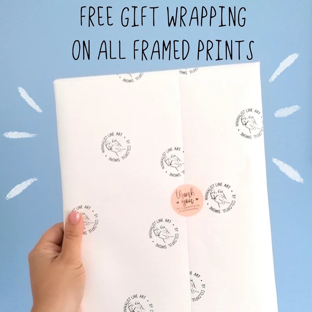 CLEARANCE Glossy Child Silhouette Gift Wrapping Paper