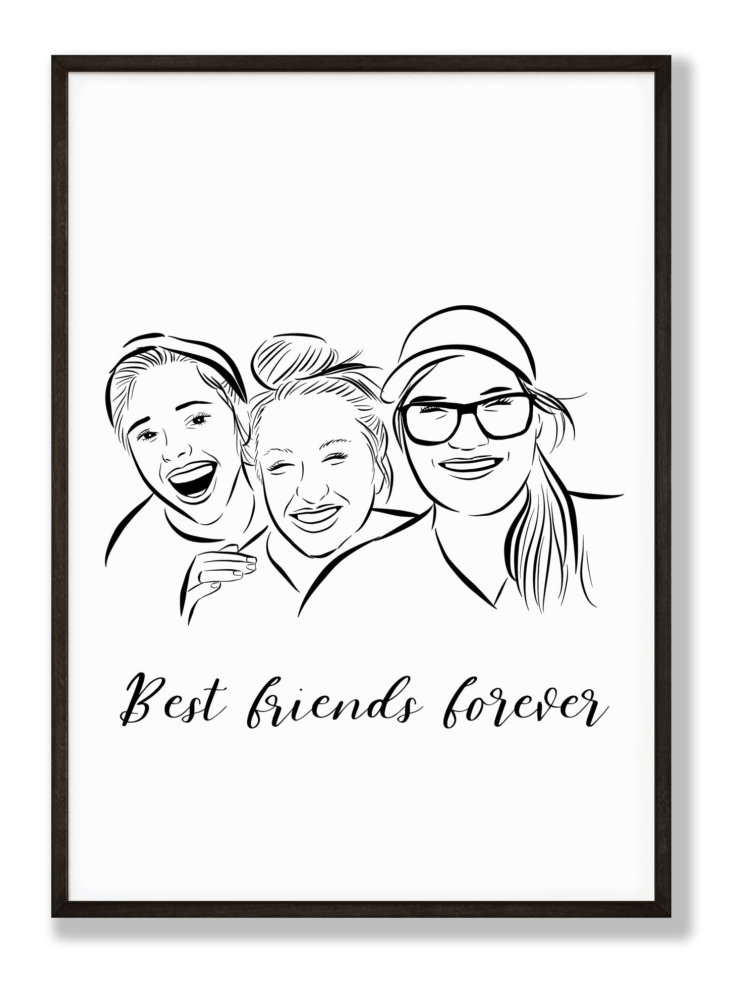 Custom Friends Forever Portrait From Photo