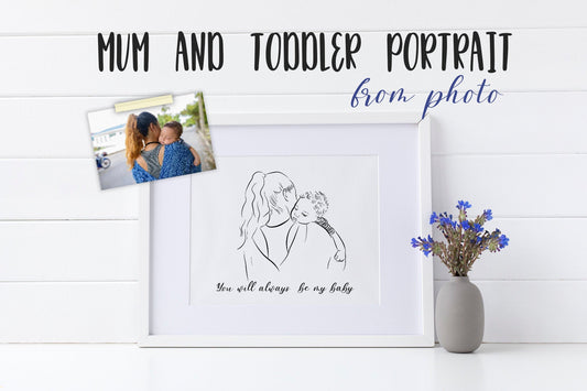 Custom Mother And Baby Portrait From Photo