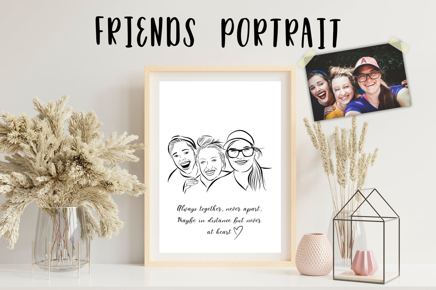 Custom Friends Forever Portrait From Photo