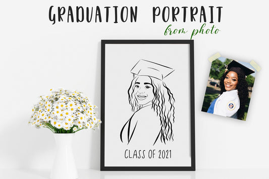 Custom Graduation Portrait From Photo