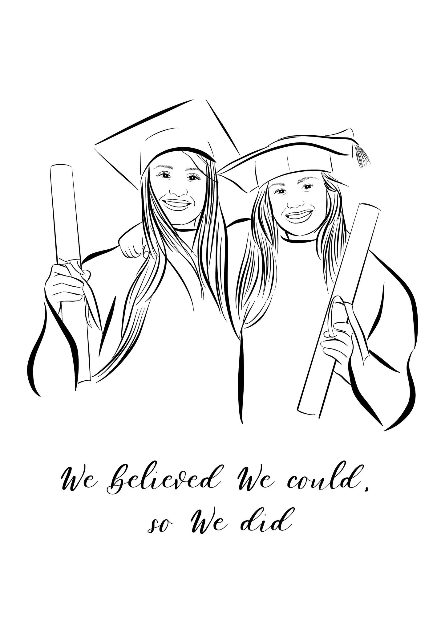 Custom Graduation Portrait From Photo