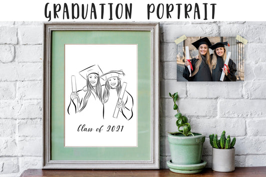 Custom Graduation Portrait From Photo