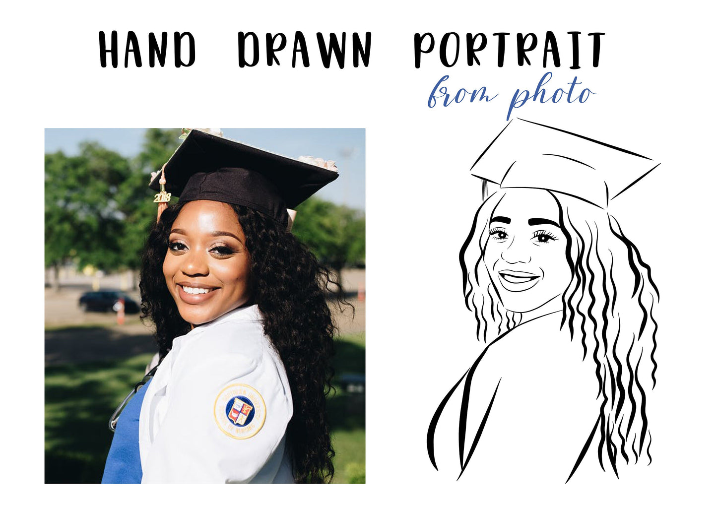 Custom Graduation Portrait From Photo