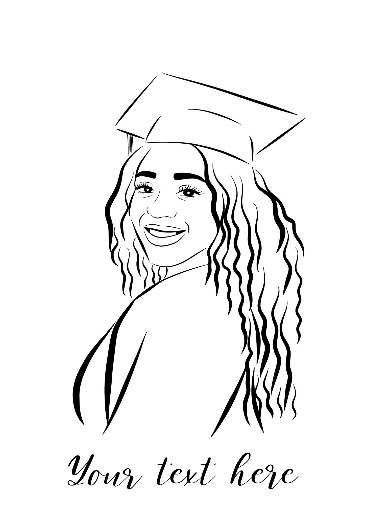 Custom Graduation Portrait From Photo