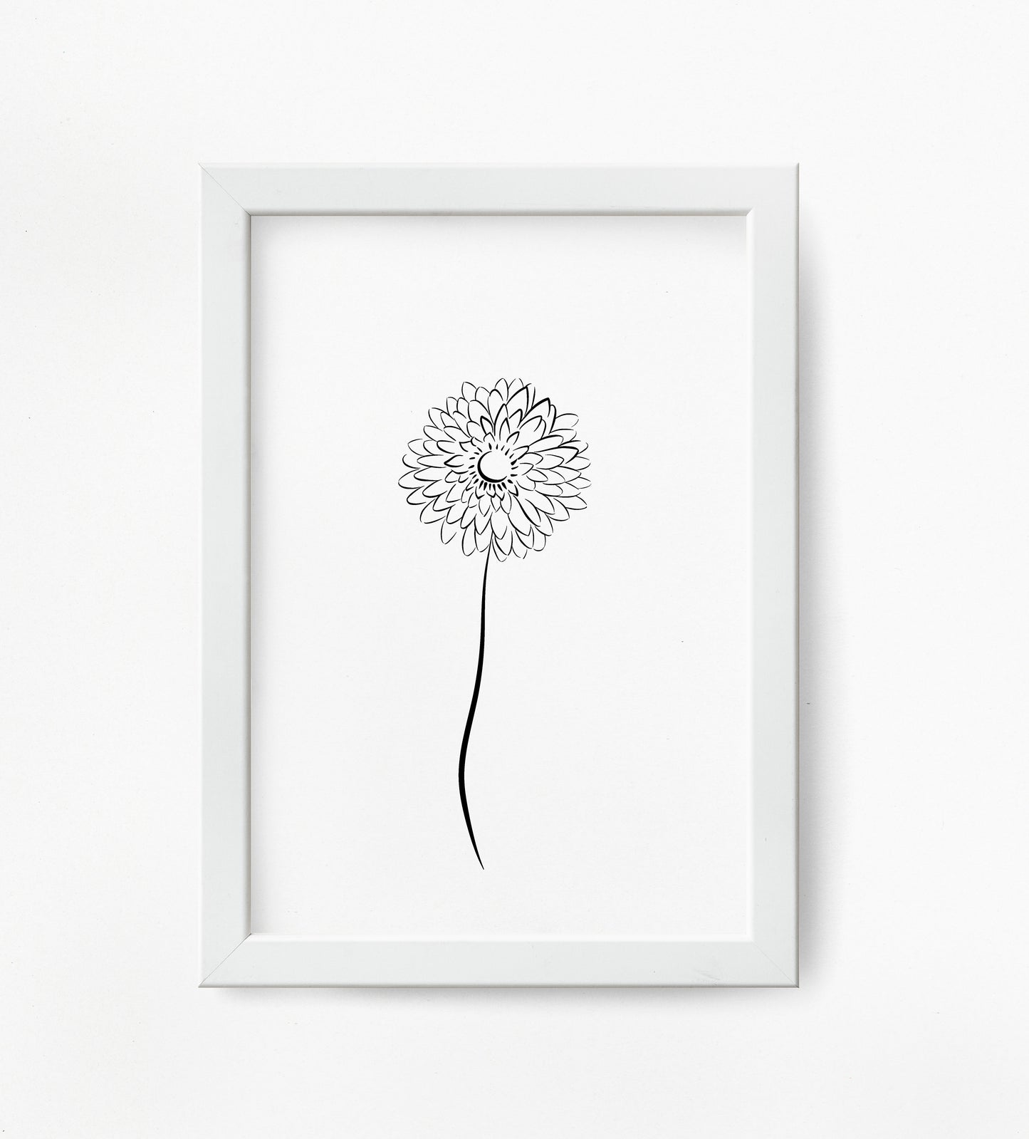 Minimalist Gerbera Line Art