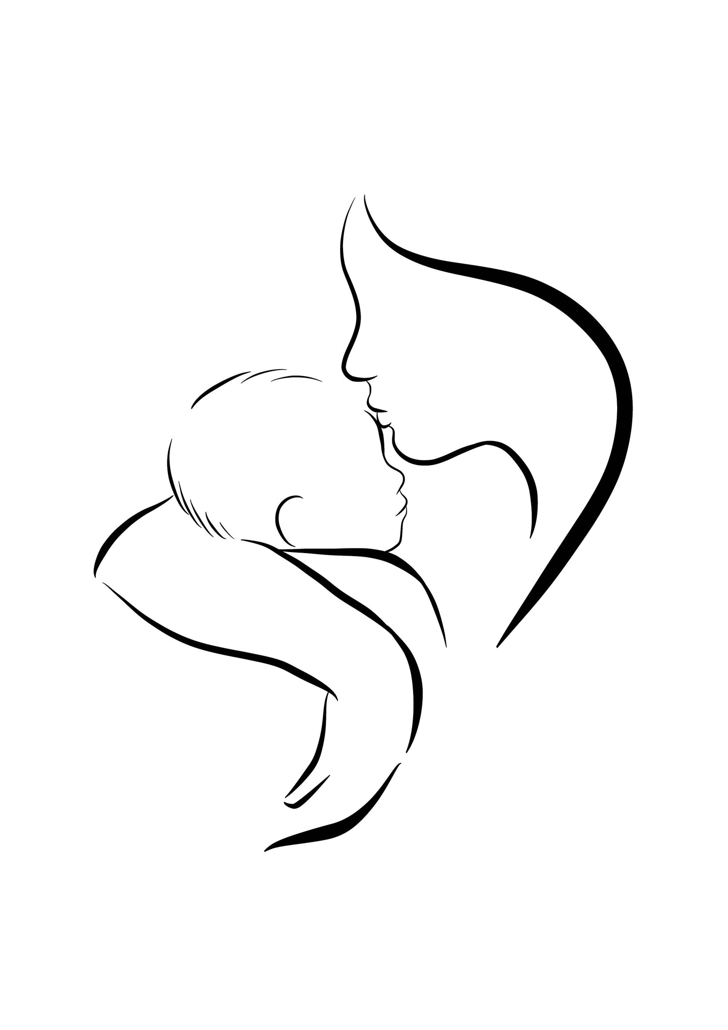 Mother And Baby Kiss