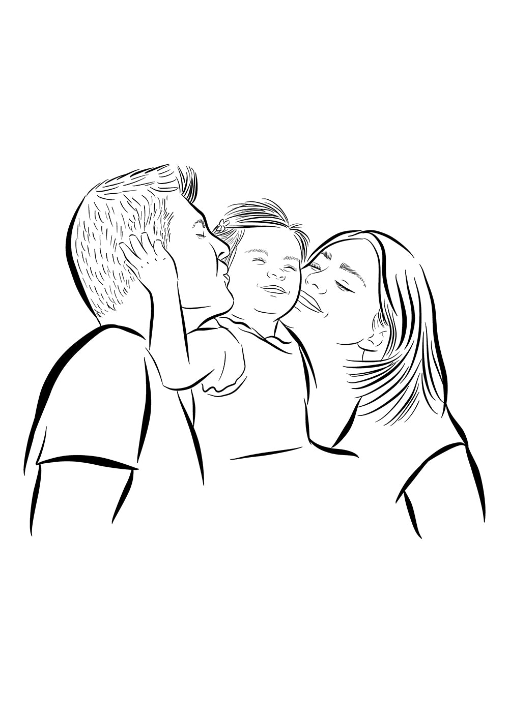 Custom Mother And Toddler Portrait From Photo